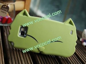 New Cute Cartoon Cat Silicone Protective Case Cover for Samsung Galaxy S2 i9100