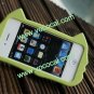 New Cute Cartoon Cat Silicone Protective Case Cover Skin for iPhone 4 Green