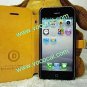 Metal D Buckle PU Leather Flip Case Cover Skin for iPhone 5 Yellow