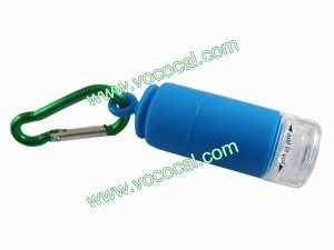 New Mini Torch USB Rechargeable LED Light Flashlight With Keyring Blue