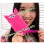 3D Cute Fluffy Tail Cat Case Cover Skin for Samsung Galaxy Note 2 N7100 Rose