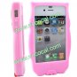 3D Cute Cartoon Owl Silicone Case Cover Skin for iPhone 4 4S Pink