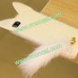 Cute 3D Plush Tail Cat TPU Case Cover Skin for iPhone 5 White