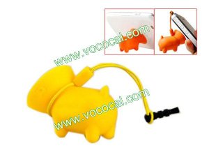 Universal Cute Dog Holder Stand Earphone Jack Plug for iPhone 5 4 4S Samsung