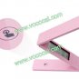 Folding Touch LED Rechargeable Desk Lamp with Calendar Alarm Clock Pink