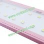 Folding Touch LED Rechargeable Desk Lamp with Calendar Alarm Clock Pink