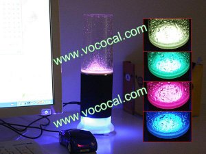 Colorful Water Drops Touch Sensor LED Table Lamp Light Speaker for PC Phone MP3