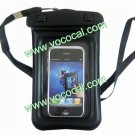 Waterproof Case Pouch Bag for iPhone 5 4 Sony Lt26i HTC G18 With Strap Black