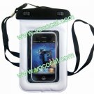 Waterproof Case Pouch Bag for iPhone 5 4 Sony Lt26i HTC G18 With Strap White