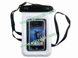 Waterproof Case Pouch Bag for iPhone 5 4 Sony Lt26i HTC G18 With Strap White