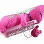 3D Cute Cartoon Plush Smile Cat Doll Case Cover Skin for iPhone 5 Rose