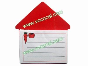 House Style Memo Note Pad Fridge Magnet Refrigerator Sticker Red