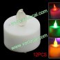 12 x Changing 7 Color Romantic Wedding Flameless LED Candle Light Lamp