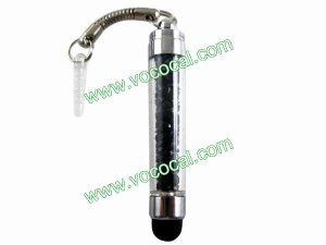 Universal Crystal Anti-Dust Touch Screen Stylus Pen for iPhone 5 4S iPad 4 Black