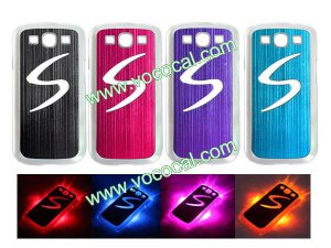 S Pattern Sense LED Flash Light Hard Case Cover Skin for Samsung Galaxy S3 i9300