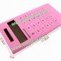 Mini 10 Digits Electronic Solar Calculator Pink