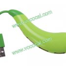 Cute High Speed USB 2.0 4 Port Eggplant USB HUB PC Adapter Green