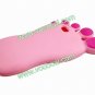Cute 3D Big Foot Silicone Protective Case Cover Skin for iPhone 5 Pink