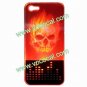 LED Flash Light Scary 3D Flame Skull Hard Case Cover for iPhone 5