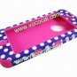 Polka Dots PC + Silicone 3 in 1 Combo Protective Case Cover Skin for iPhone 5