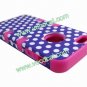 Polka Dots PC + Silicone 3 in 1 Combo Protective Case Cover Skin for iPhone 5