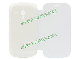 PU Leather Battery Flip Case Cover For Samsung Galaxy S3 Mini i8190 White