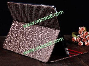 PU Leather Diamond Pattern Book Stand Case Smart Cover for iPad 2 The New iPad 3