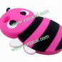 Cute 3D Bee Silicone Case Cover Skin for iPhone 4 4S Rose