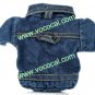 Cool Denim Shirt Cell Phone Pouch Bag with Neck Strap for iPhone Samsung