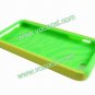 Dual Color Zebra Combo PC Silicone Case Cover Skin for iPhone 5 Green+Yellow
