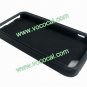 Dual Color Zebra Combo PC Silicone Case Cover Skin for iPhone 5 Black