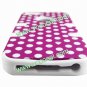 Polka Dots PC + Silicone 3 in 1 Combo Protective Case Cover Skin for iPhone 5