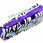 Zebra PC + Silicone 3 in 1 Combo Protective Case Cover Skin for iPhone 5 Purple