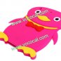 New Cute Cartoon Penguin Animal Silicone Case Cover Skin for iPad Mini Rose