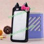 New Waistline 3D Bowknot Bumper Frame TPU Case Cover Skin for iPhone 5 Black