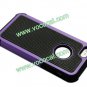 Combo 2 Pieces Protective Fashion Robot Case Cover Skin for iPhone 5 Purple