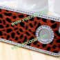 Luxury Bling Rhinestone Crystal Leopard Protective Case Cover for iPhone 5 Red