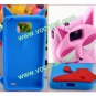 3D Cute Cartoon Fox Silicone Case Cover Skin for Samsung Galaxy S2 i9100 Green