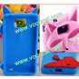 3D Cute Cartoon Fox Silicone Case Cover Skin for Samsung Galaxy S2 i9100 Rose