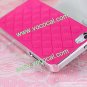 PU Leather Lattice Fashion Luxury Protective Case Cover Skin for iPhone 5 Rose