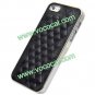 PU Leather Lattice Fashion Luxury Protective Case Cover Skin for iPhone 5 Black
