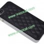 PU Leather Lattice Fashion Luxury Protective Case Cover Skin for iPhone 5 Black