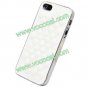 PU Leather Lattice Fashion Luxury Protective Case Cover Skin for iPhone 5 White