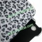 PU Leather Leopard Protective Stand Case Cover Skin for iPad Mini Offwhite
