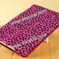 PU Leather Leopard Protective Stand Case Cover Skin for iPad Mini Rose