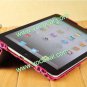 PU Leather Leopard Protective Stand Case Cover Skin for iPad Mini Rose