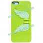 New Cute Special Angel Wing Protective Stand Case Cover Skin for iPhone 5 Green