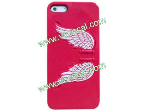 New Cute Special Angel Wing Protective Stand Case Cover Skin for iPhone 5 Red