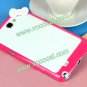 Cute Bowknot Frame Bumper Case Cover for Samsung Galaxy Note 2 N7100 Rose