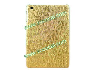 Bling Glitter Skin Sticker Hard Case Cover for iPad Mini Golden